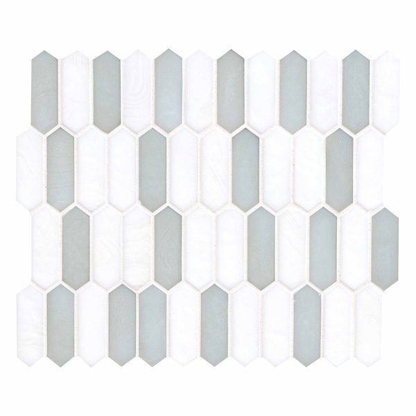 Msi Pixle Cloud SAMPLE Textured Glass Paper Face Mosaic Tile ZOR-MD-0364-SAM